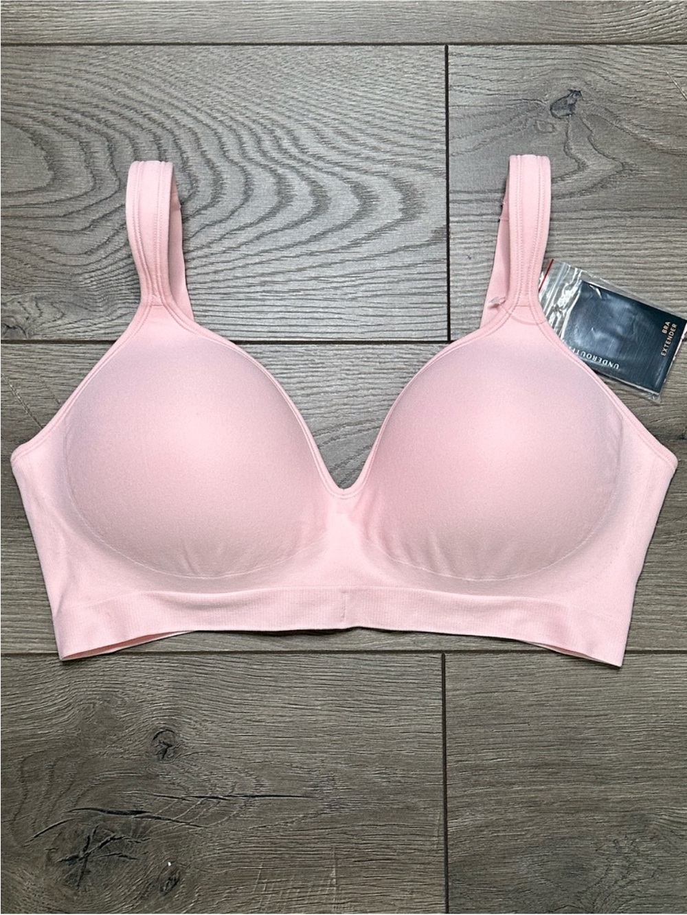 Underoutfit 460 The Perfect Neckline Seamless Wireless Comfort Bra Pink Size XL